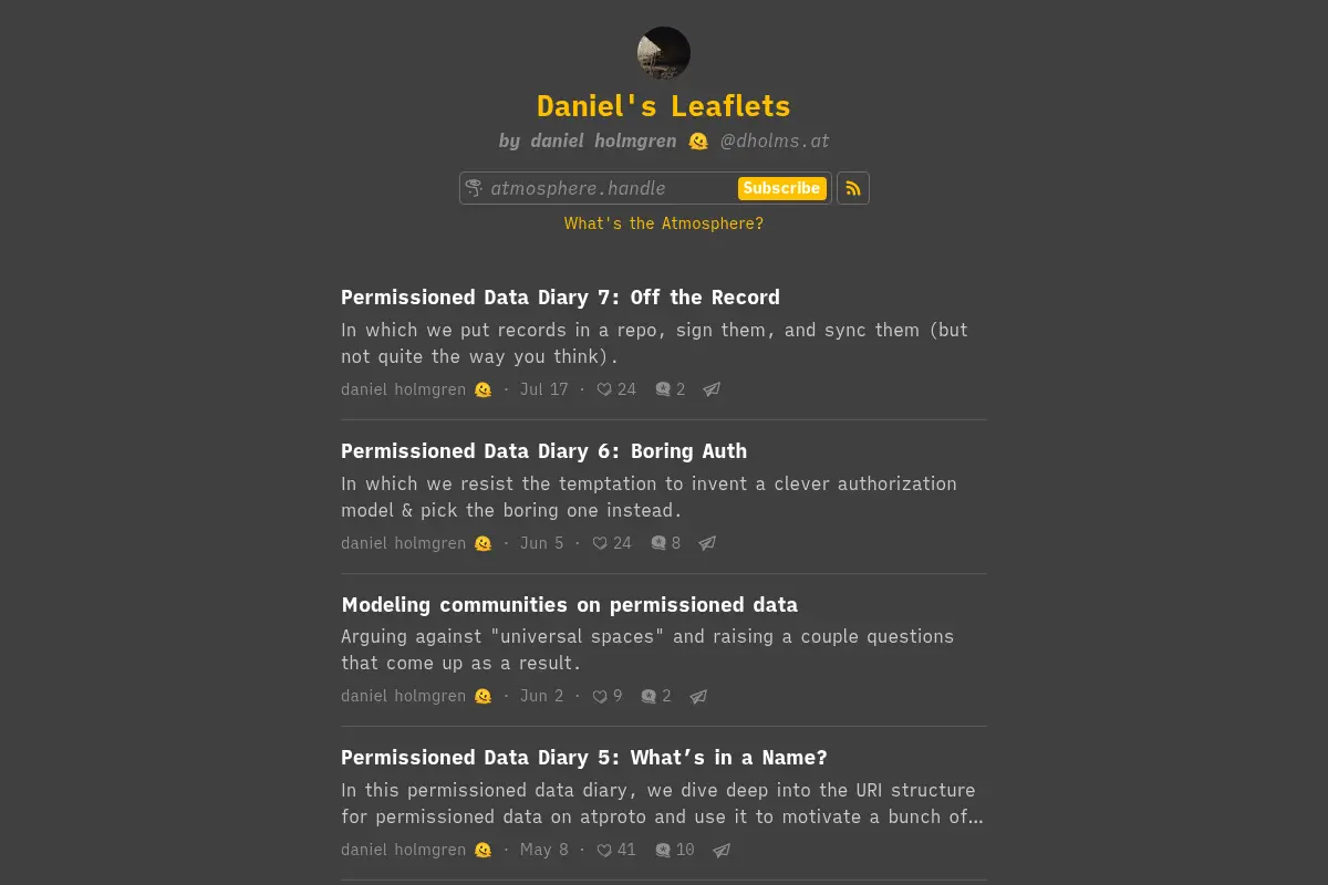 Daniel's Leaflets