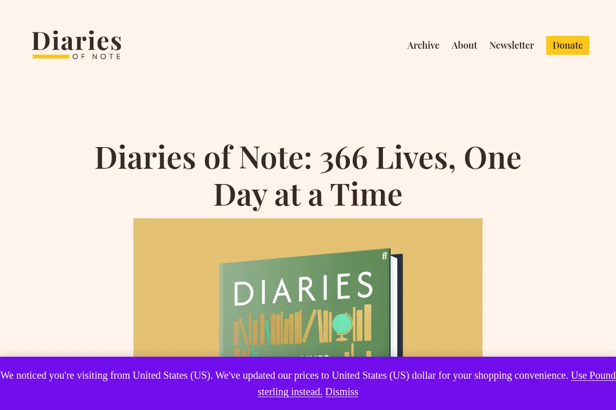 Diaries of Note – On this day in diary entries