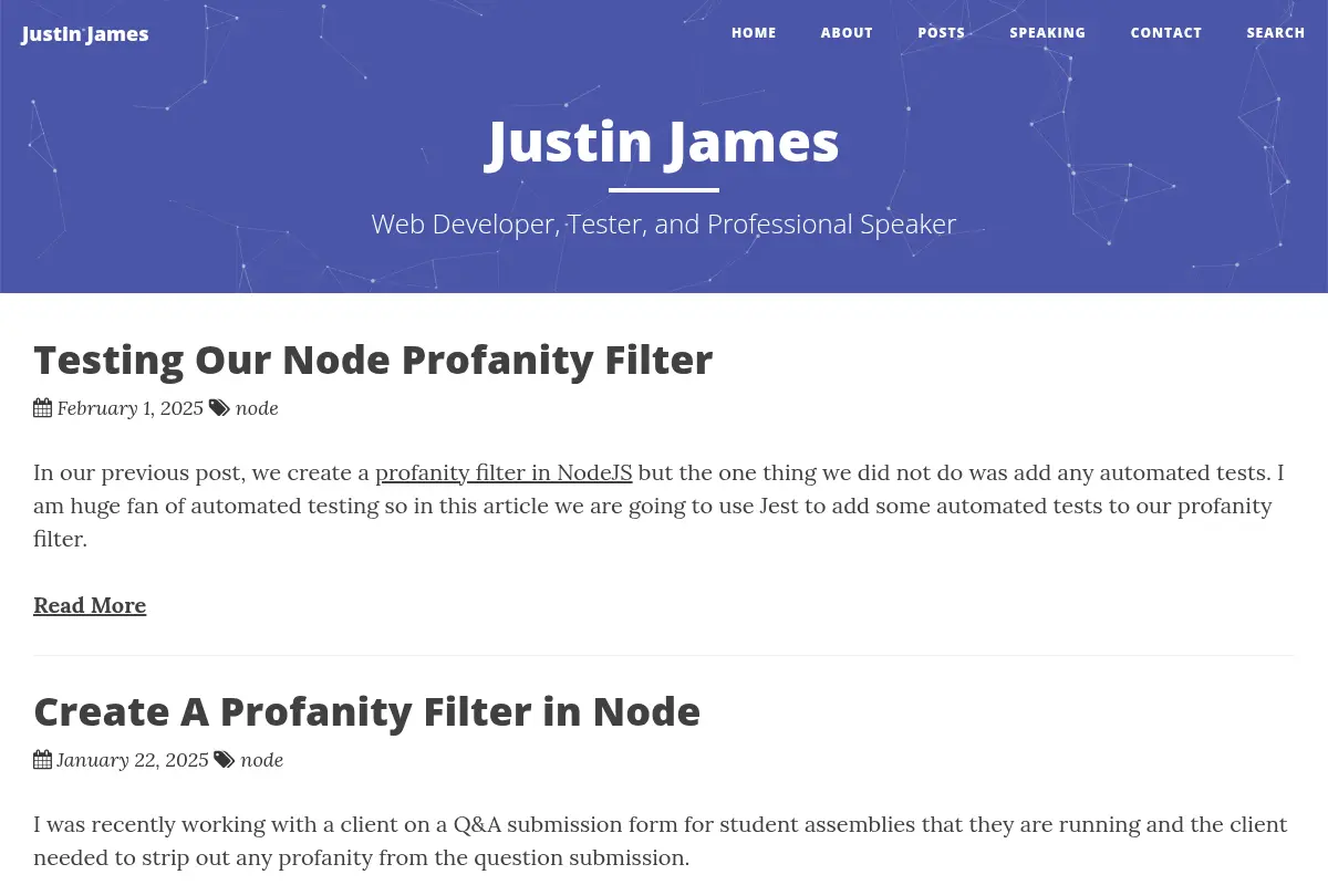 Justin James - Web Developer, Tester, and Professional Speaker