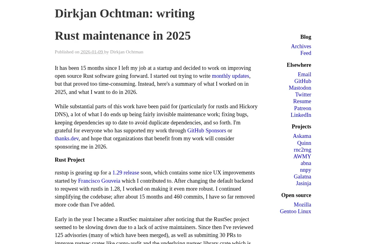 Dirkjan Ochtman's blog