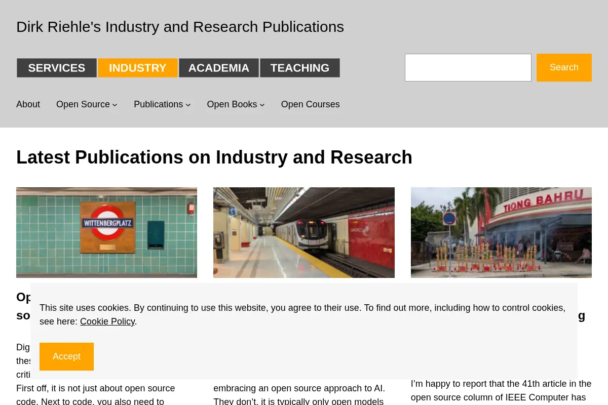 Dirk Riehle's Industry and Research Publications