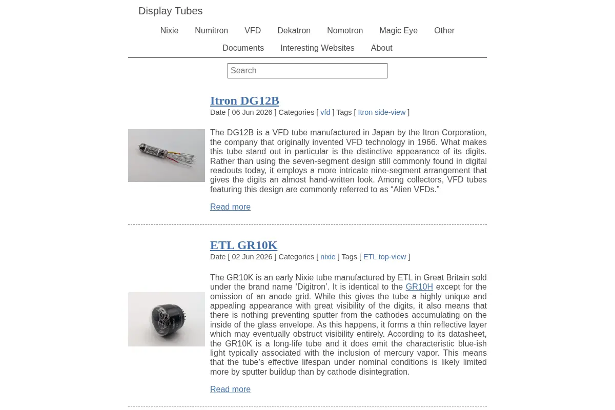 Display Tubes
