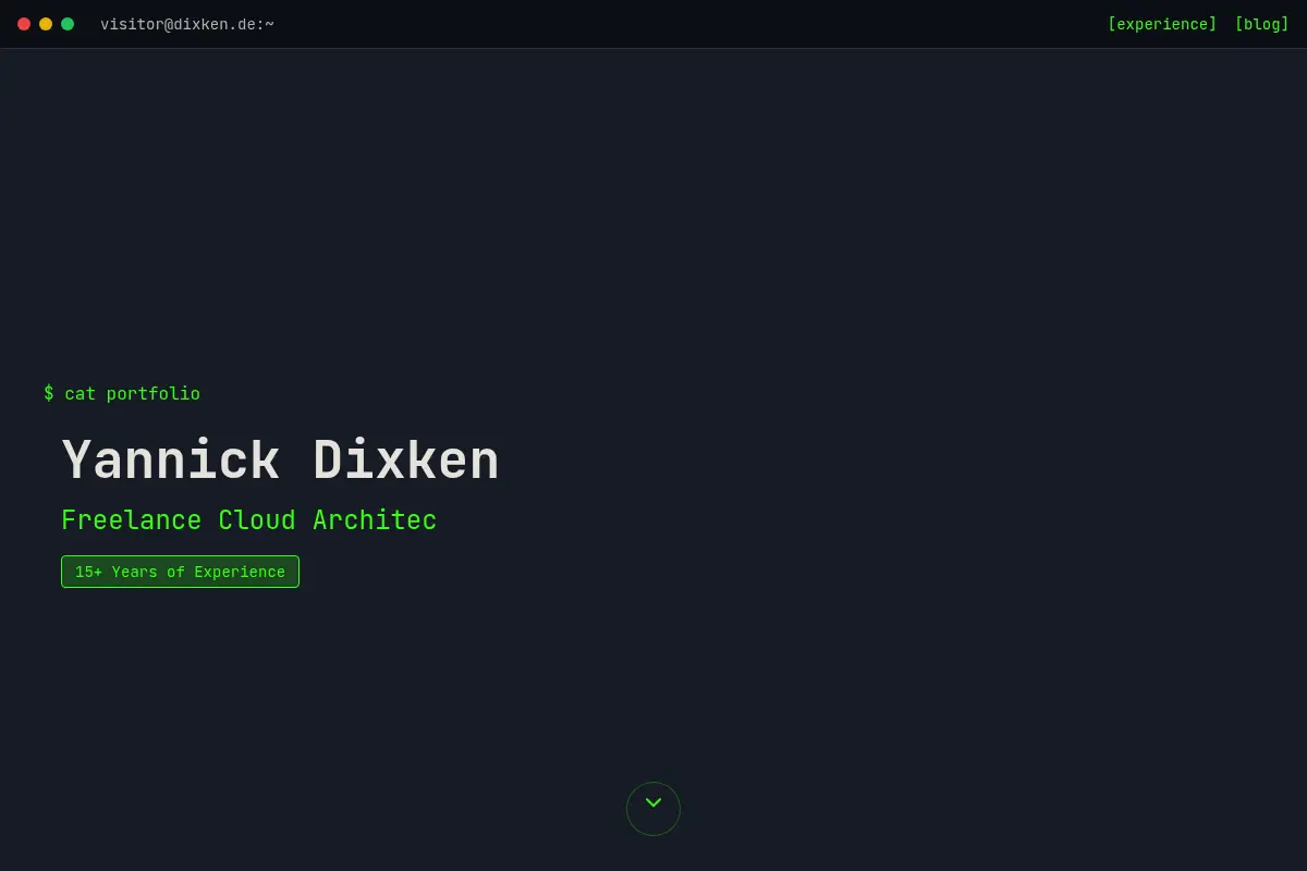 Yannick Dixken | Senior DevOps & Platform Engineer
