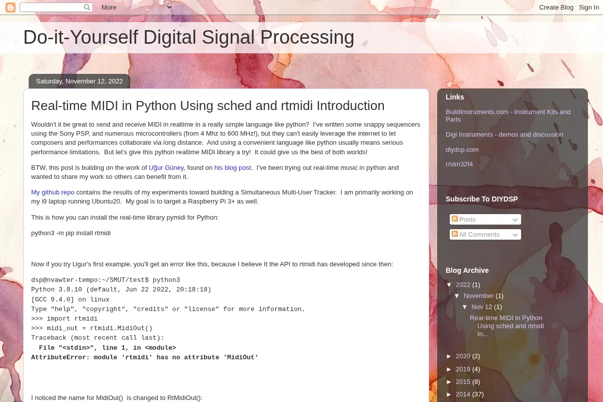 Do-it-Yourself Digital Signal Processing