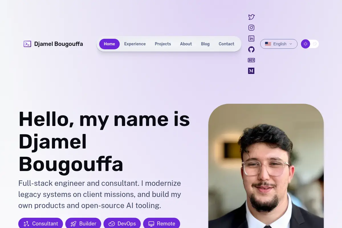 Djamel Bougouffa | Full-Stack Software Engineer & AI/GenAI