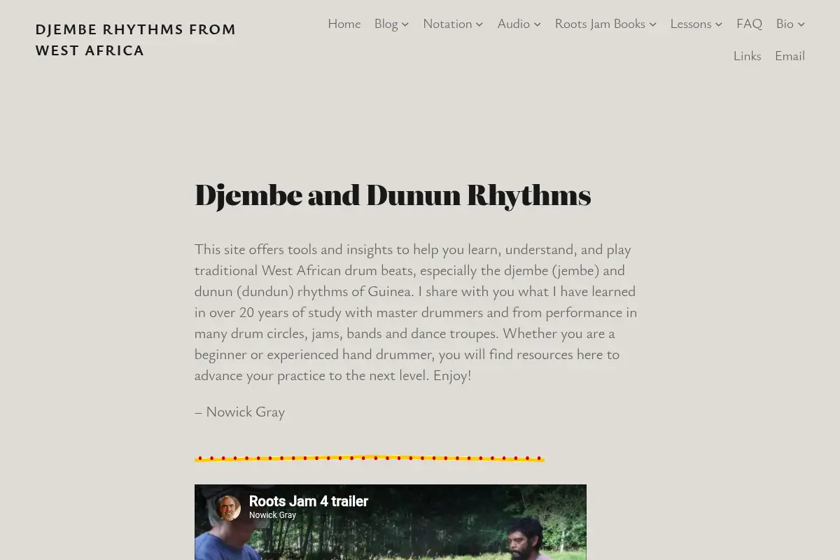 Djembe and Dunun Rhythms