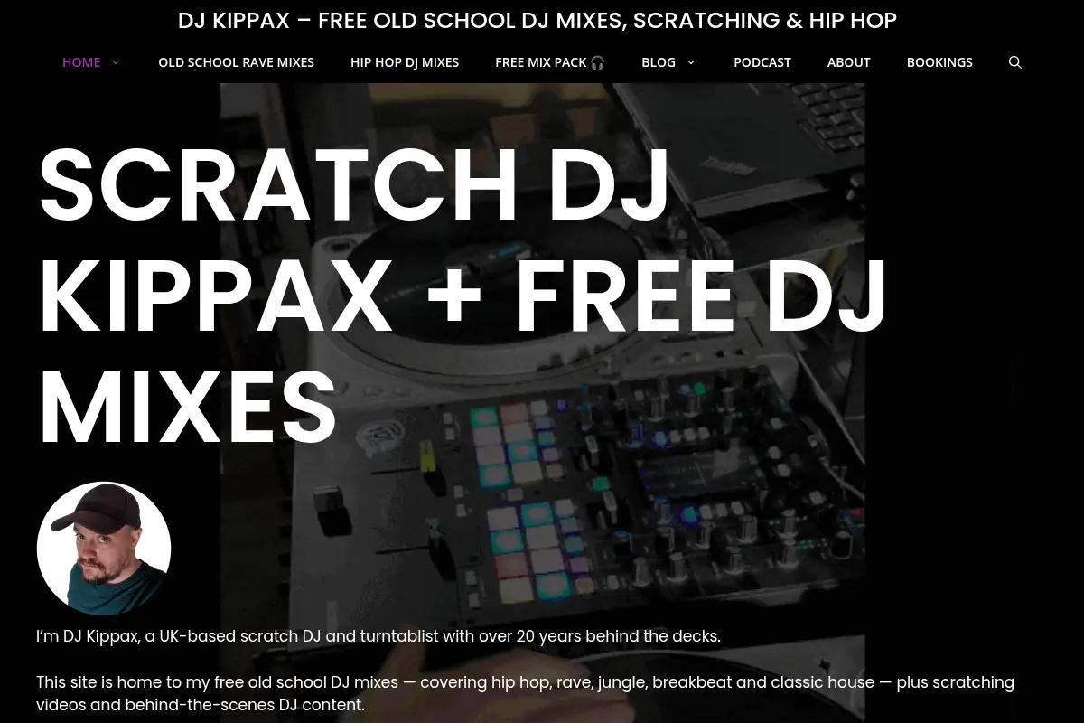 Scratch DJ Kippax – Free Old School DJ Mixes & Scratching
