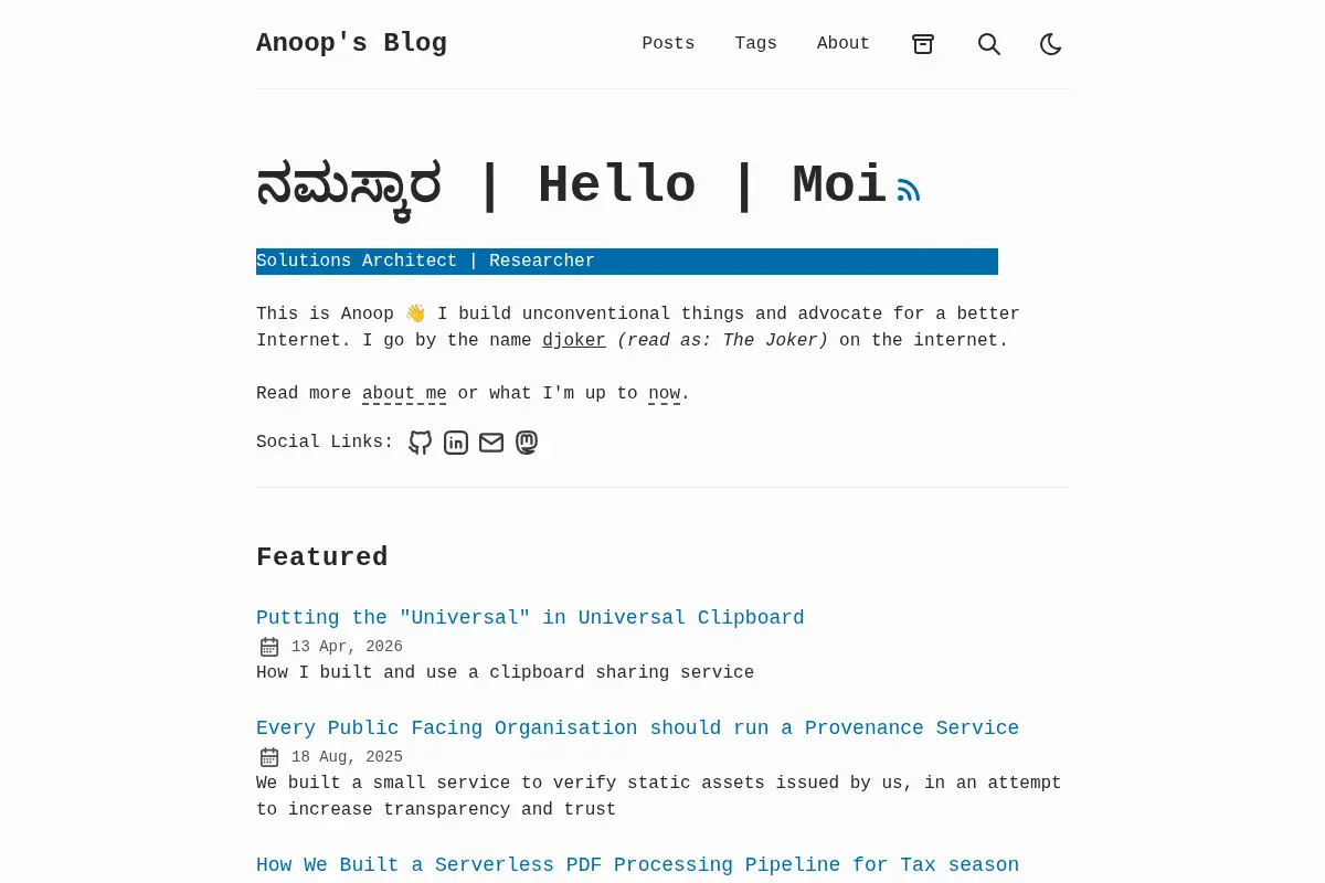 Anoop's Blog