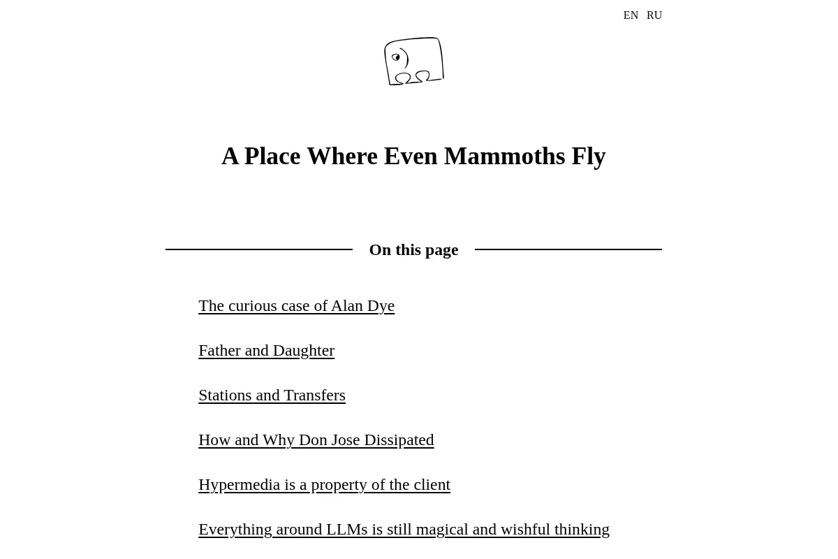 A Place Where Even Mammoths Fly