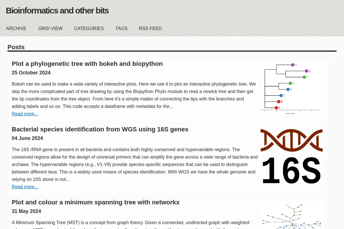 Bioinformatics and other bits