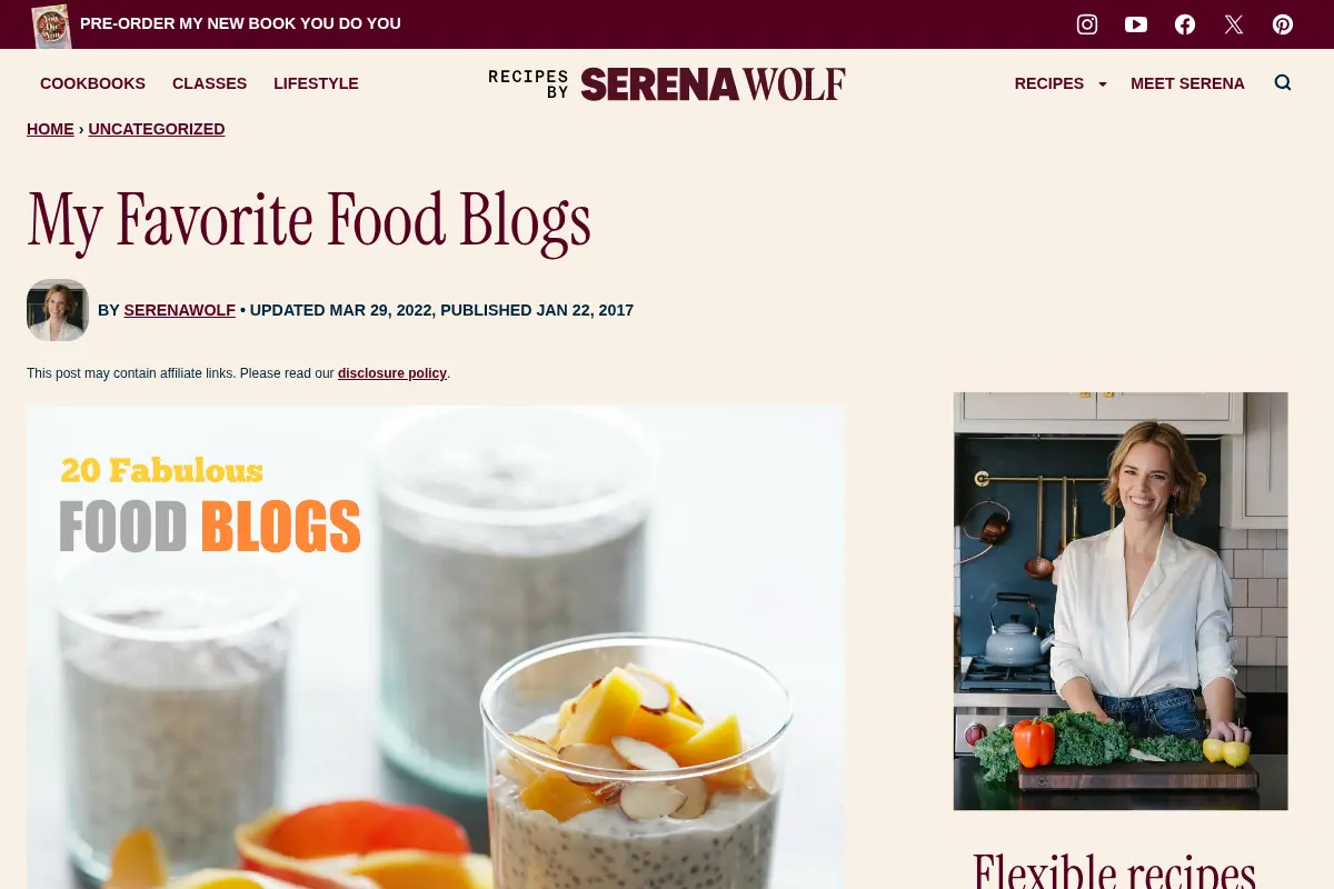 My Favorite Food Blogs - Recipes by Serena