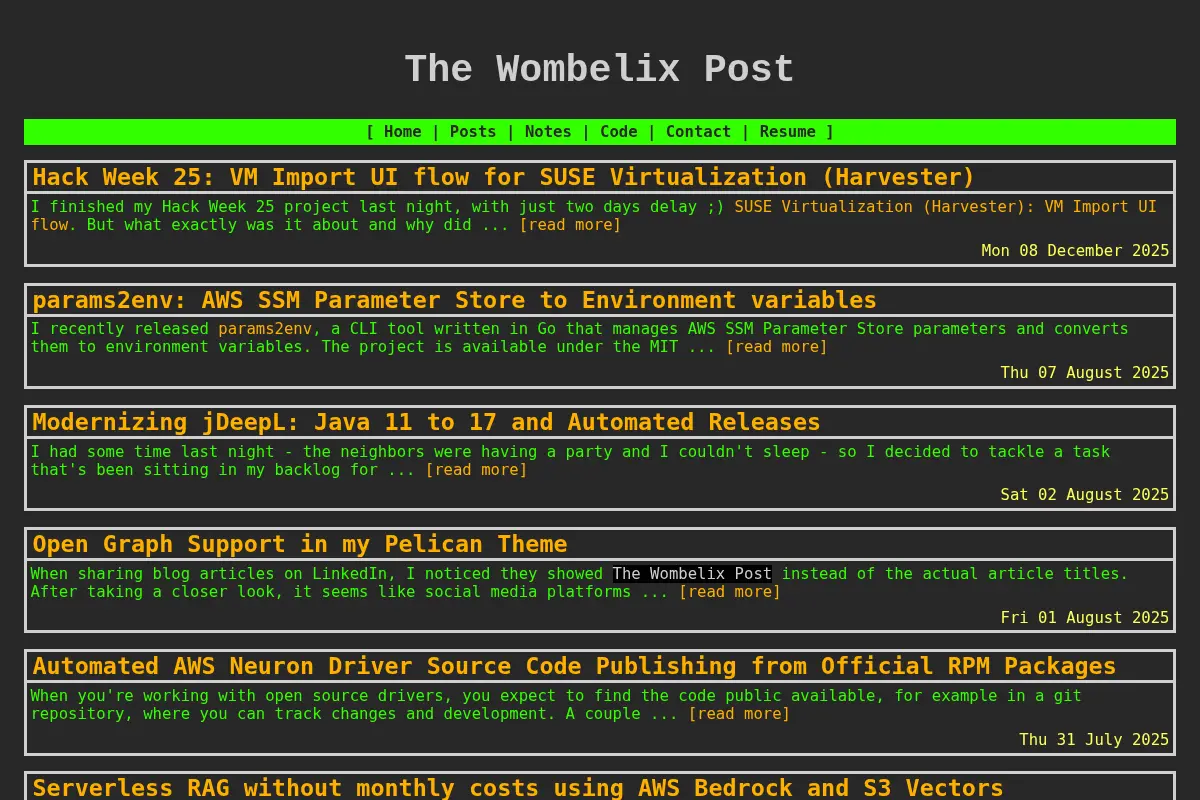 The Wombelix Post