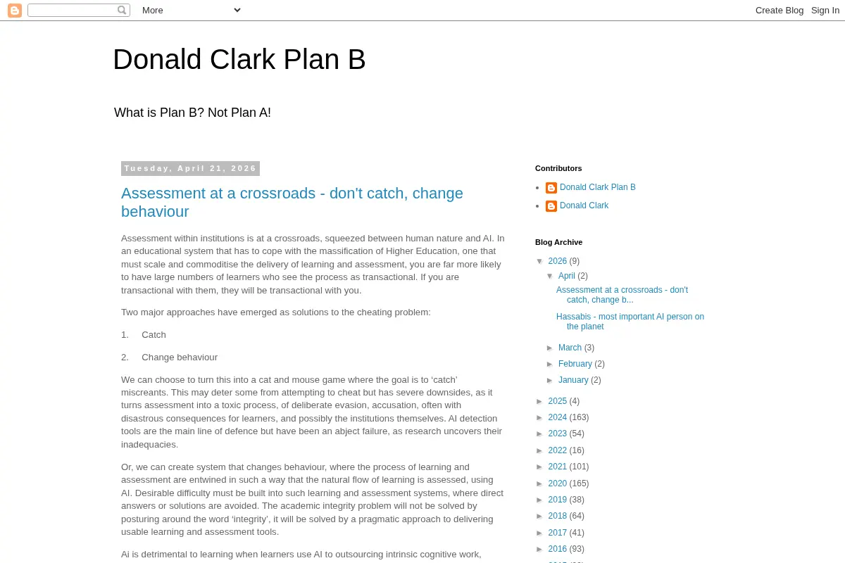 Donald Clark Plan B