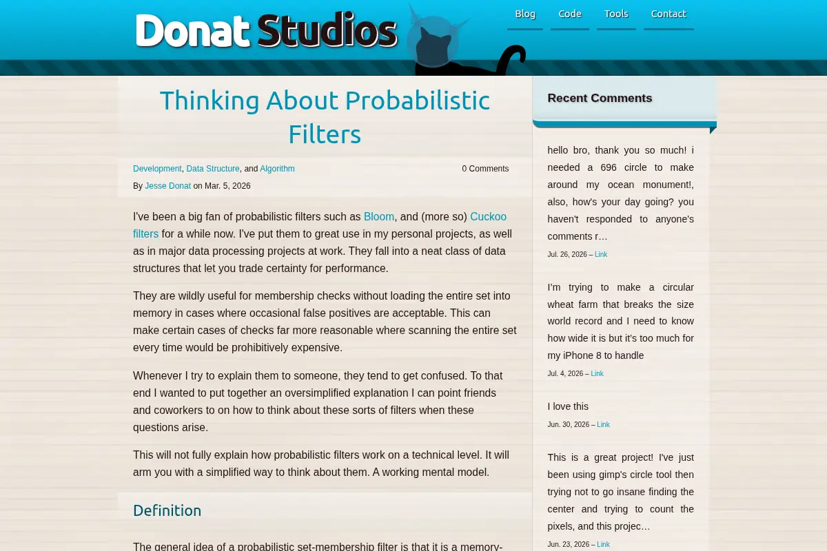 The Internet Home of Jesse Donat — Donat Studios
