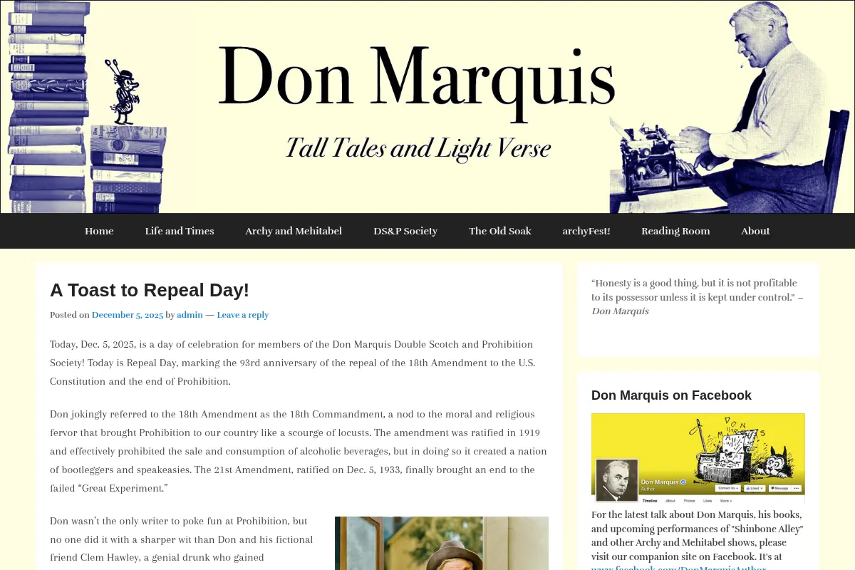 Don Marquis | Tall Tales and Light Verse