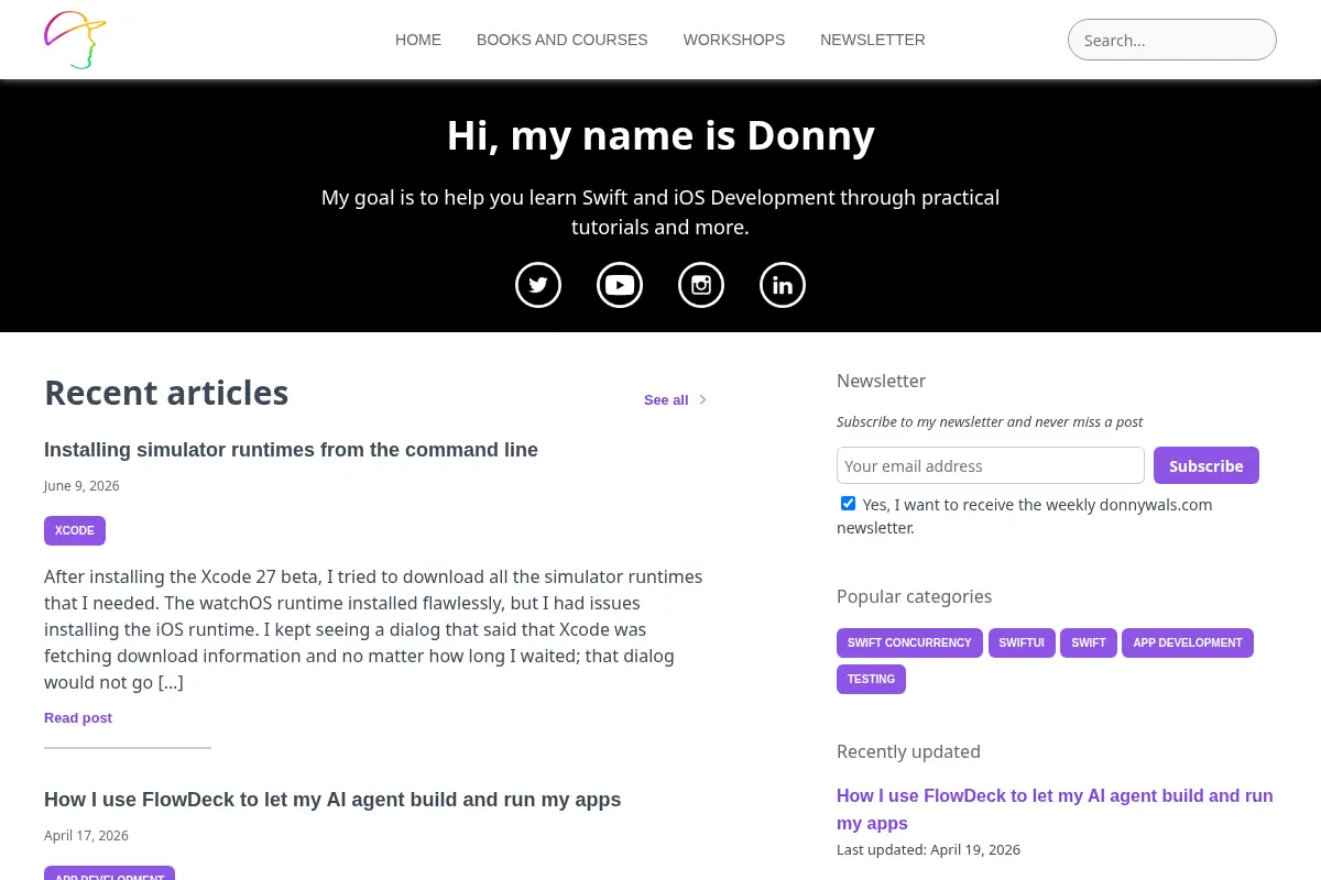 Donny Wals – Swift and iOS development tutorials, books, and workshops