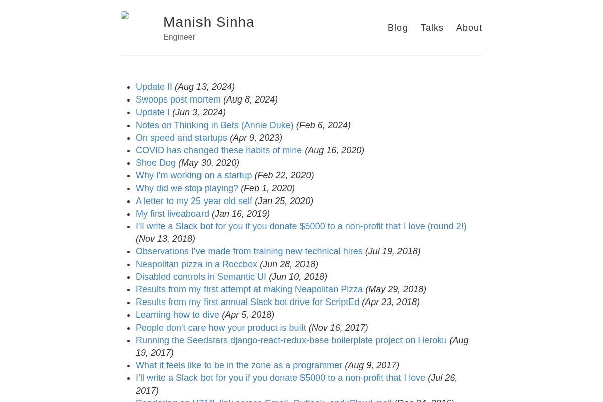 Manish Sinha – Engineer