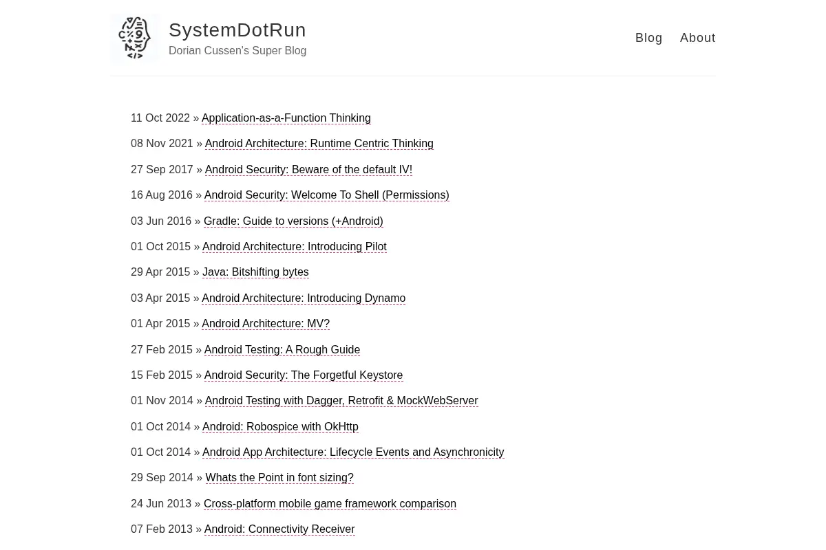 SystemDotRun – Dorian Cussen's Super Blog