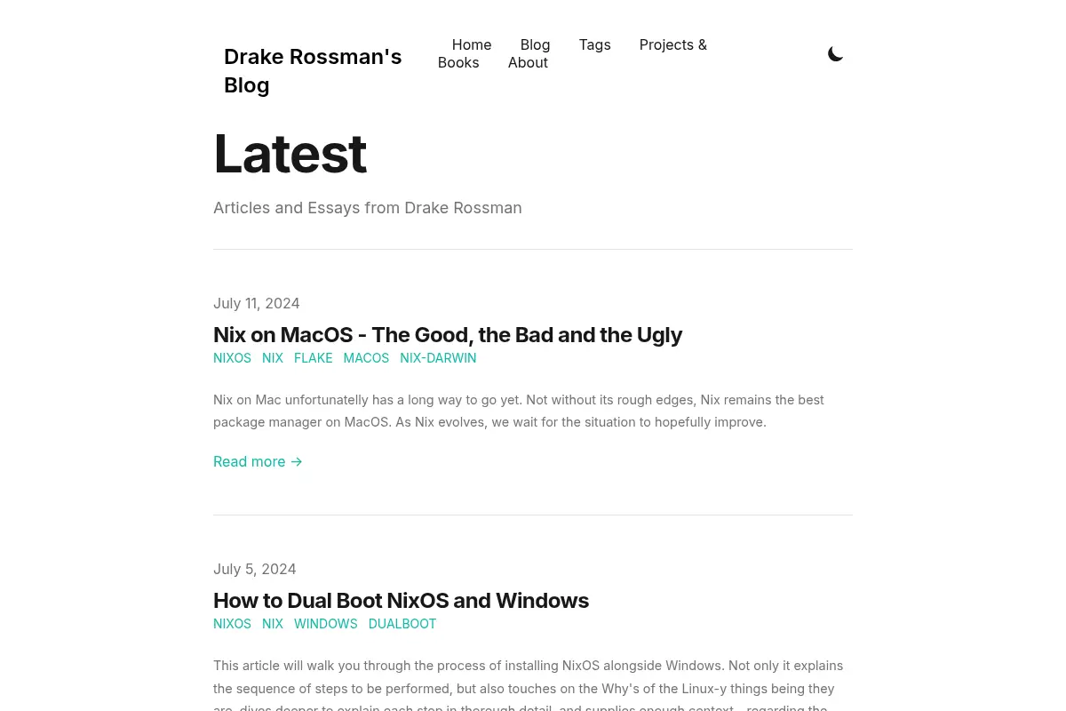 Drake Rossman's Blog