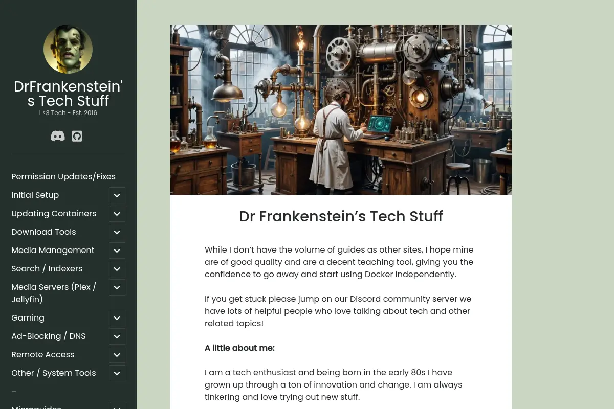 Dr. Frankenstein's Synology Docker Guides