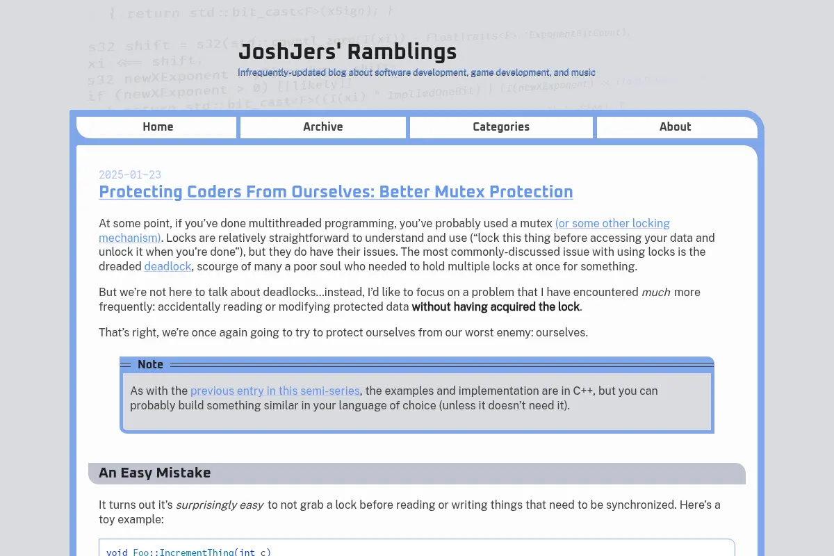 JoshJers' Ramblings