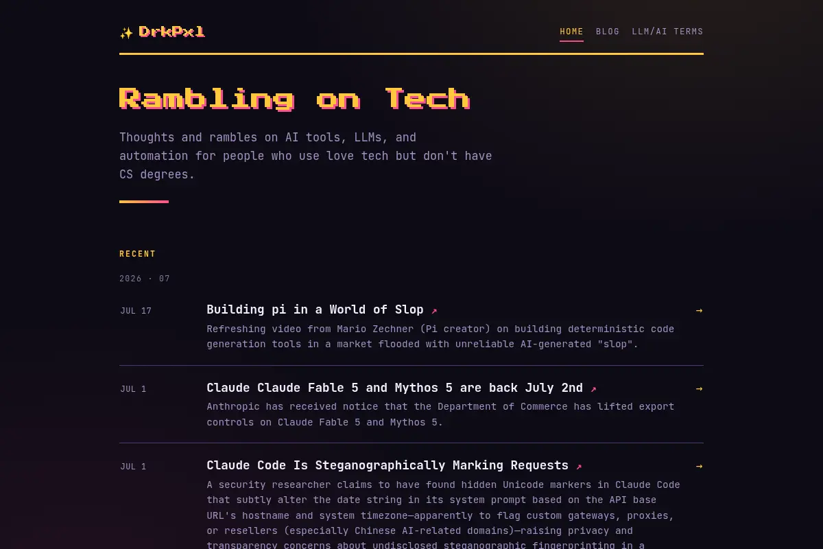 DrkPxl — Rambling on Tech