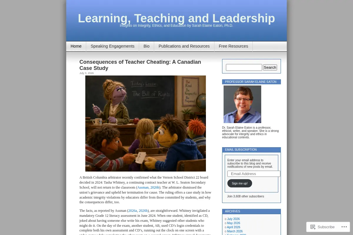 Learning, Teaching and Leadership