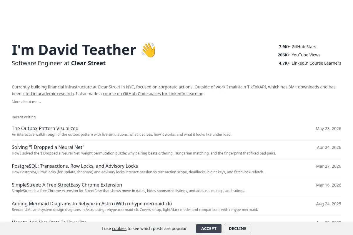 David Teather | Software Engineer