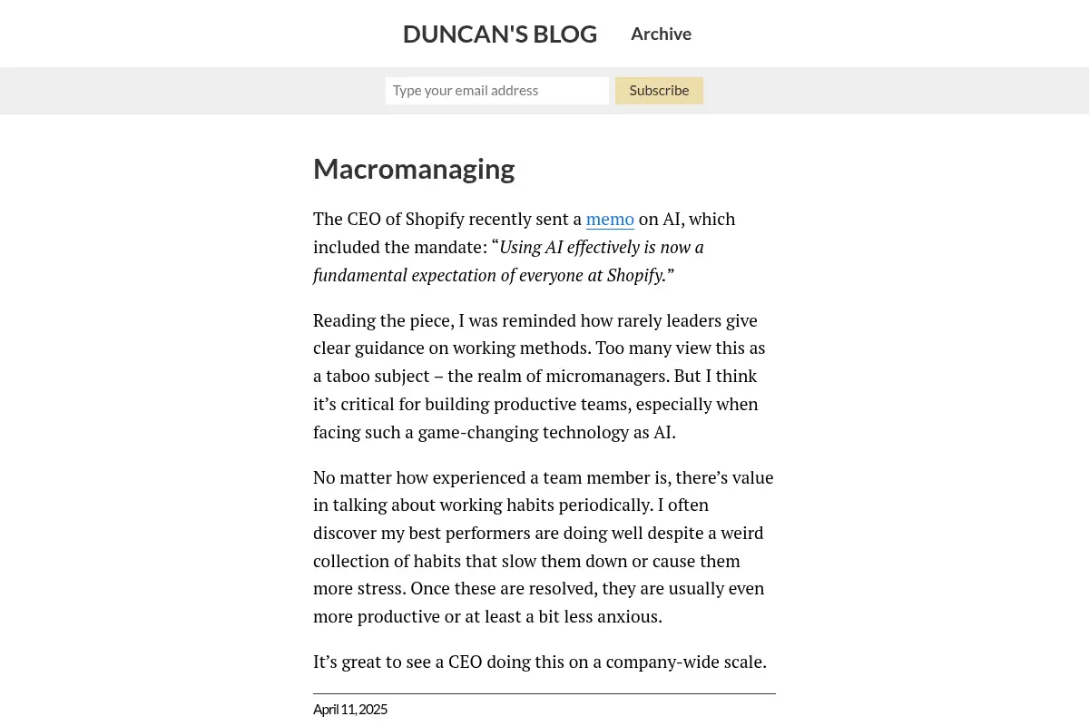 Duncan's Blog