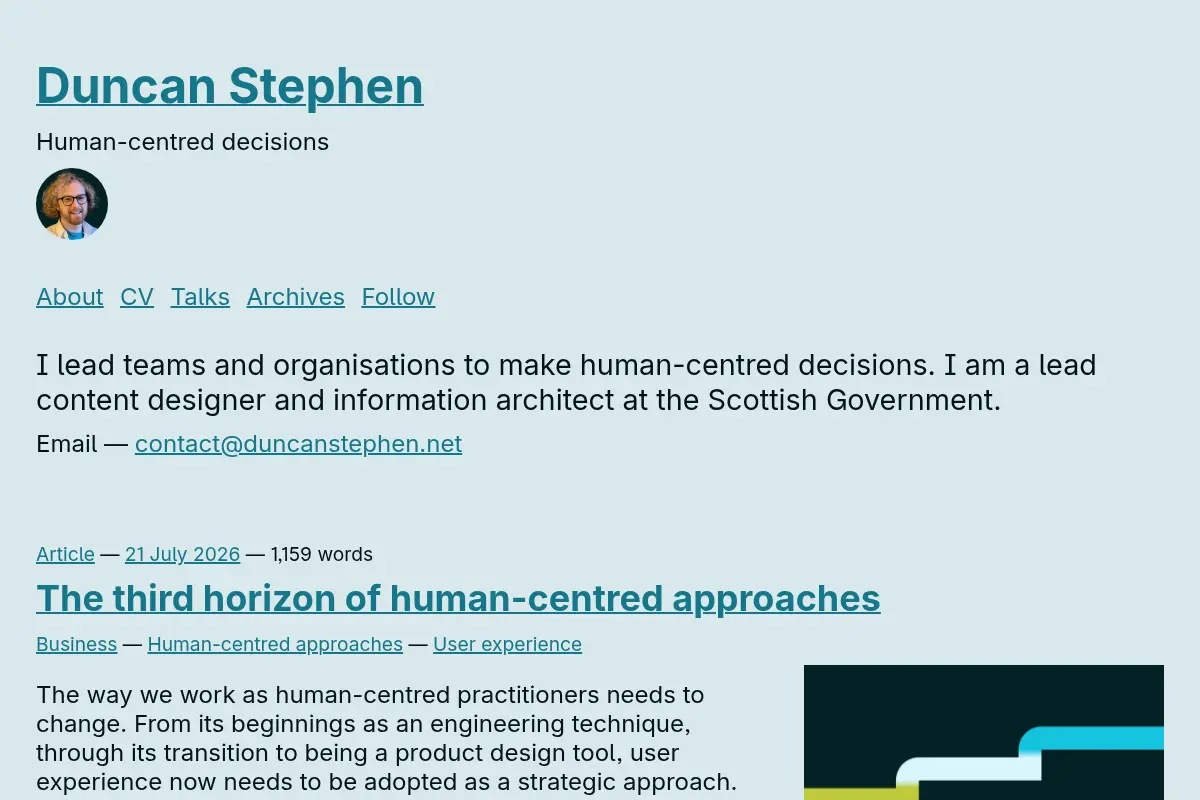 Duncan Stephen – Human-centred decisions