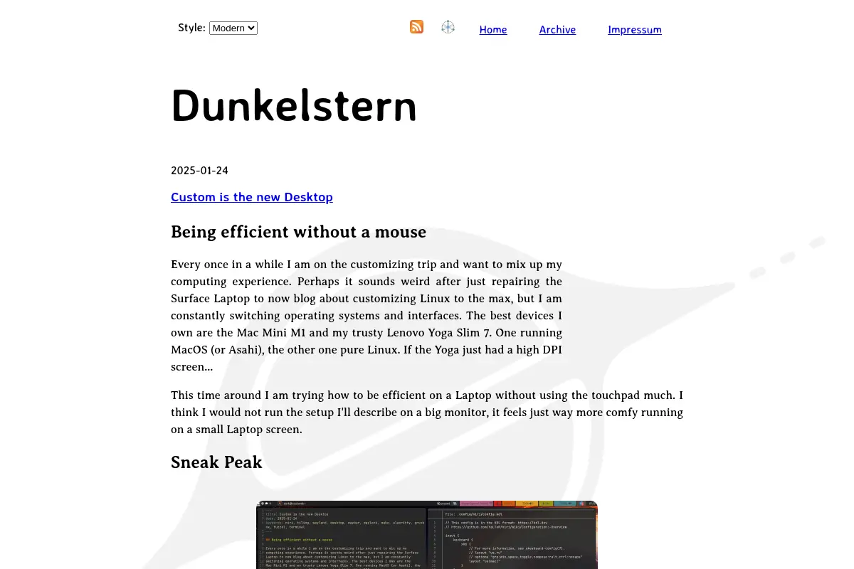 Dunkelstern Blog