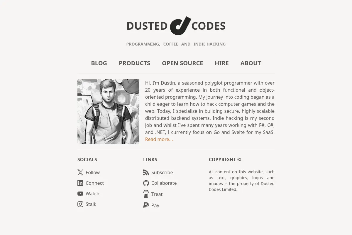 Dusted Codes