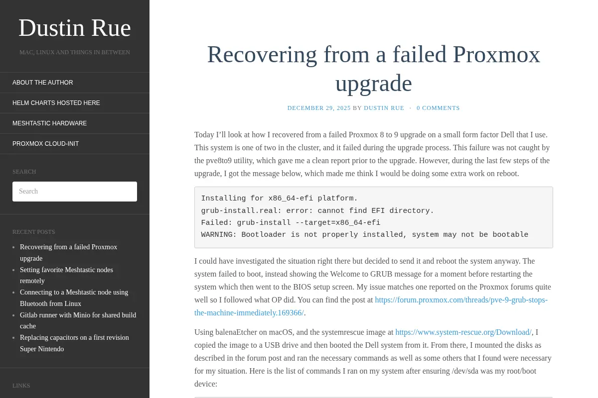 Dustin Rue – Mac, Linux and things in between