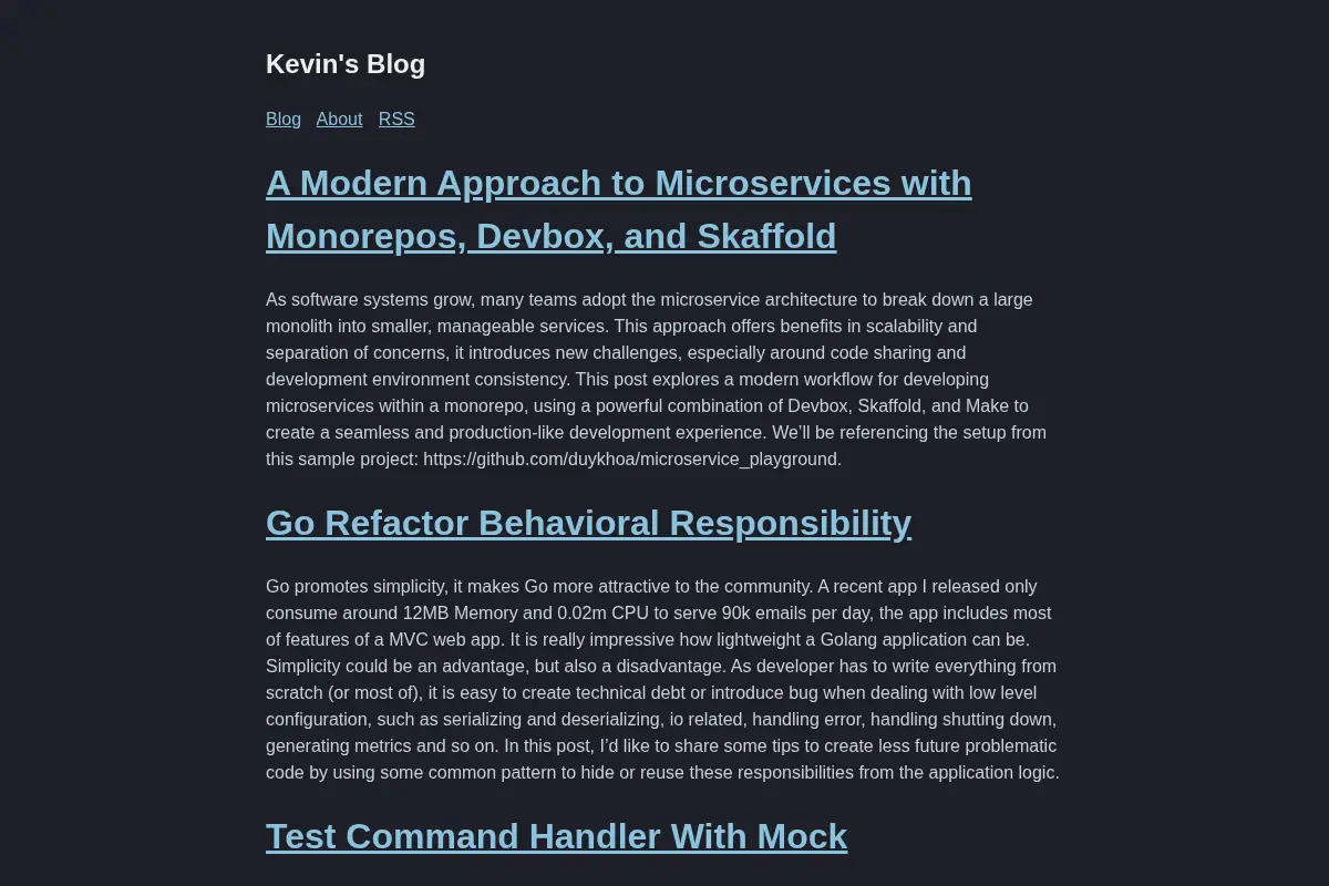 Kevin's Blog