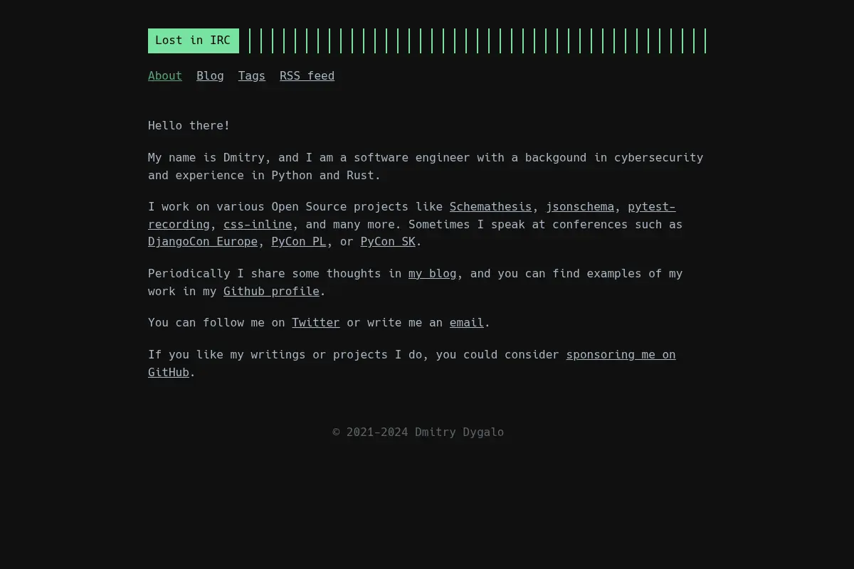 Lost in IRC