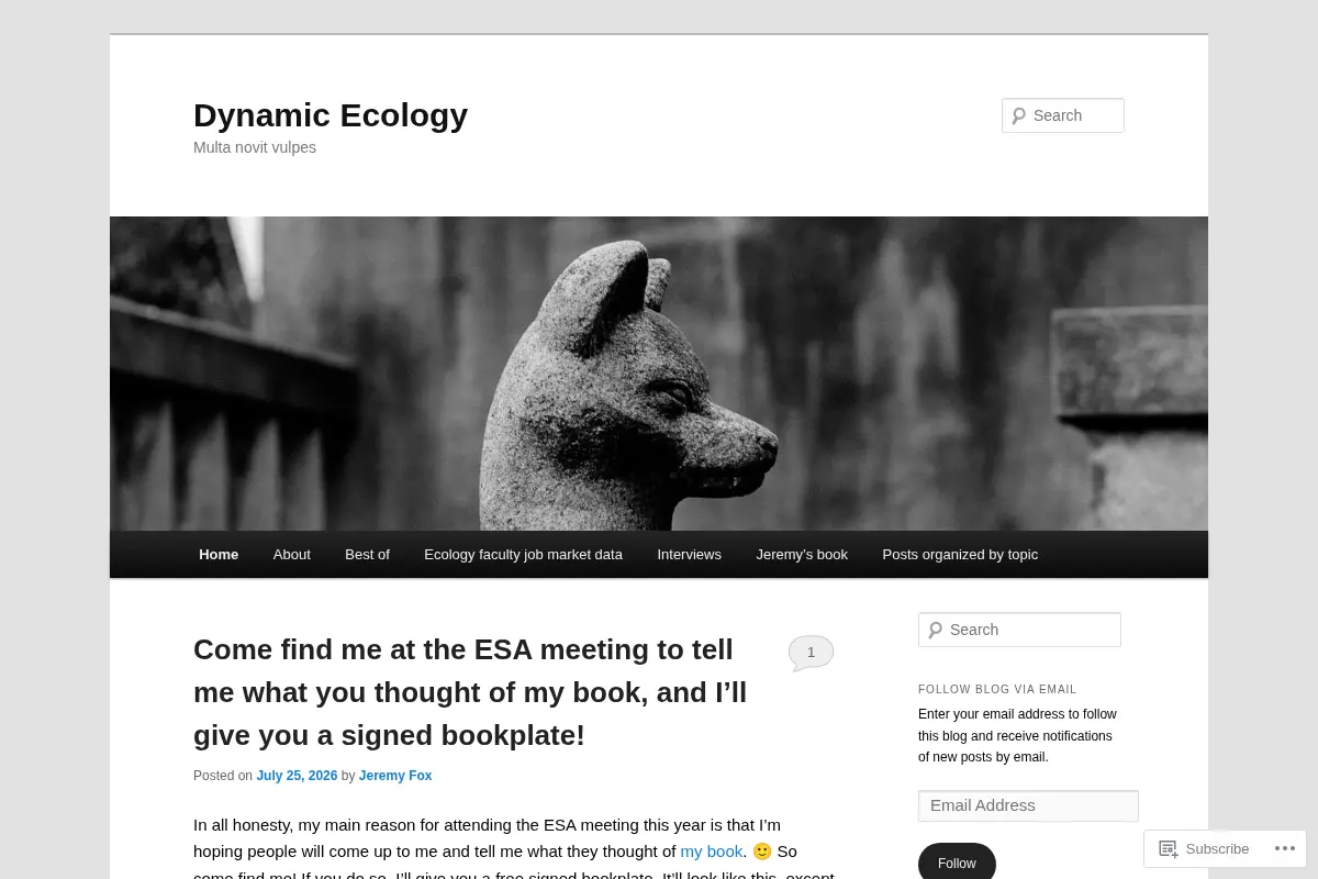 Dynamic Ecology
