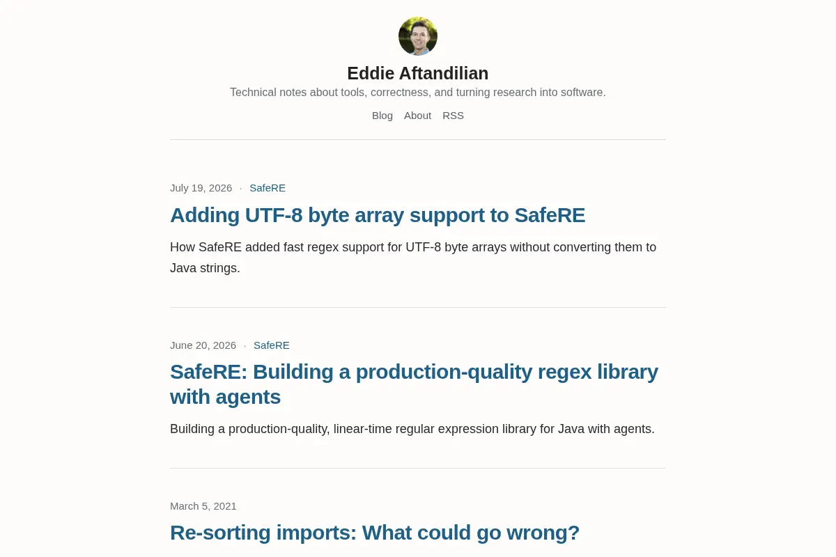 Eddie Aftandilian's Technical Notes