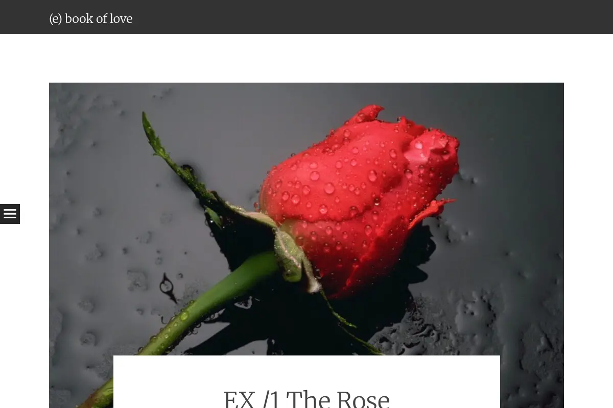 (e) book of love * the secret is love. tell everyone!