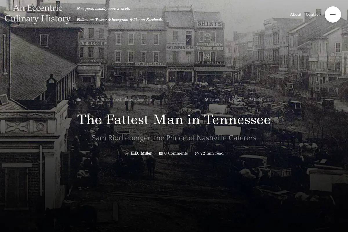 An Eccentric Culinary History – Food, Travel and History from a Different Perspective