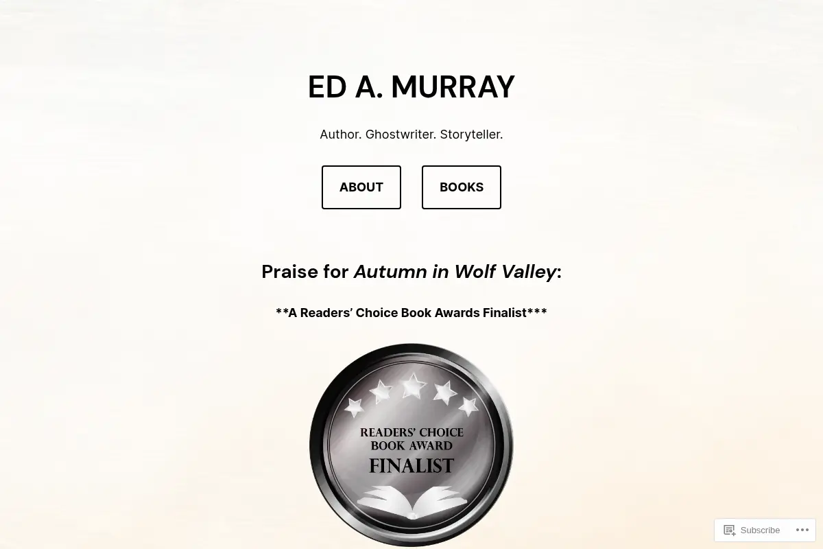 ED A. MURRAY – Author. Ghostwriter. Storyteller.