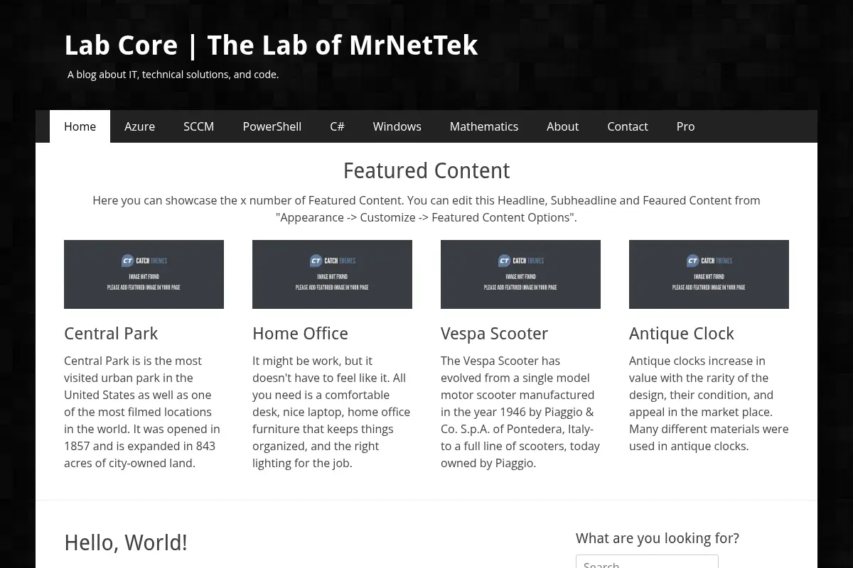 Lab Core | The Lab of MrNetTek