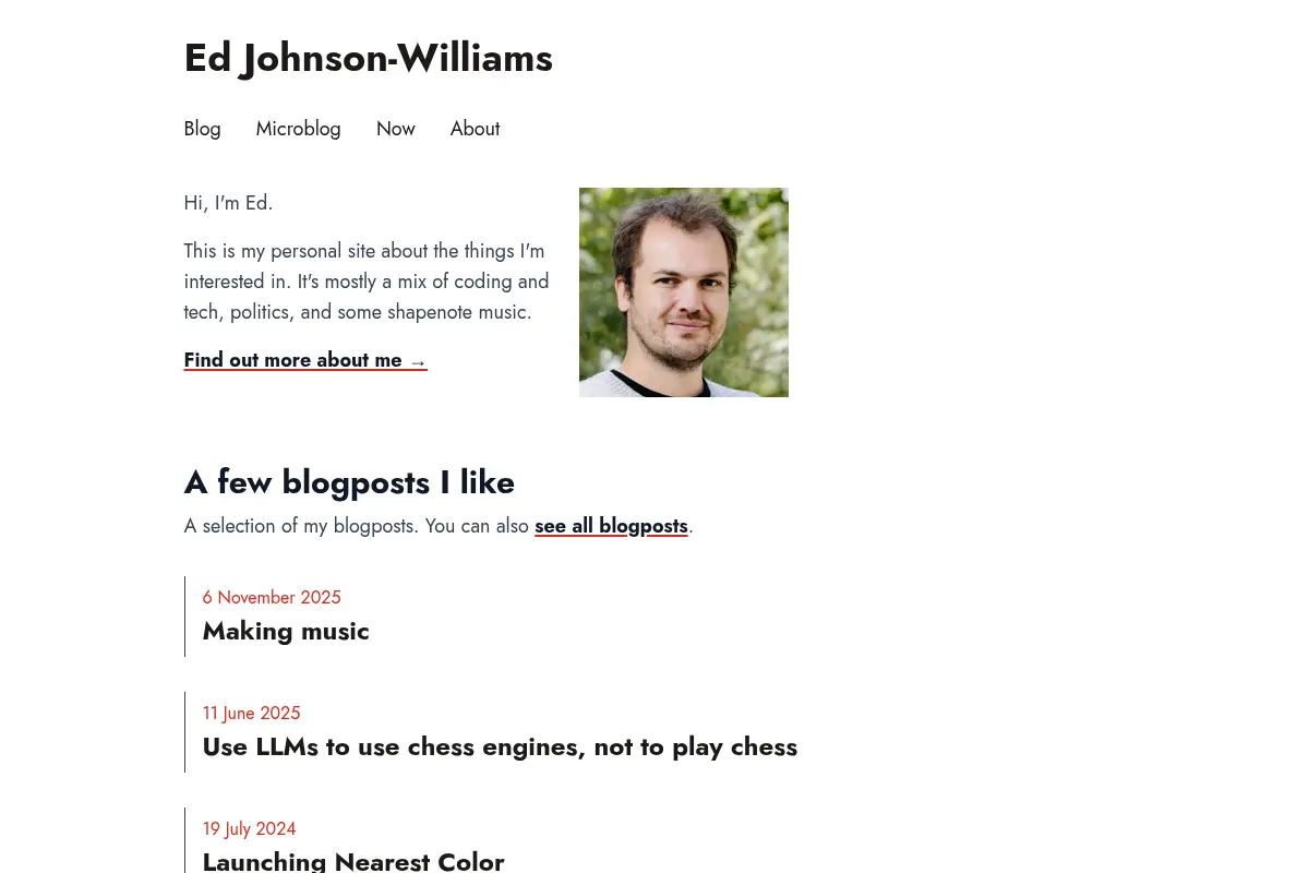 Ed Johnson Williams' website