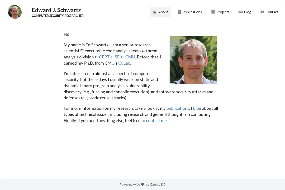 Edward J. Schwartz: Computer Science Researcher