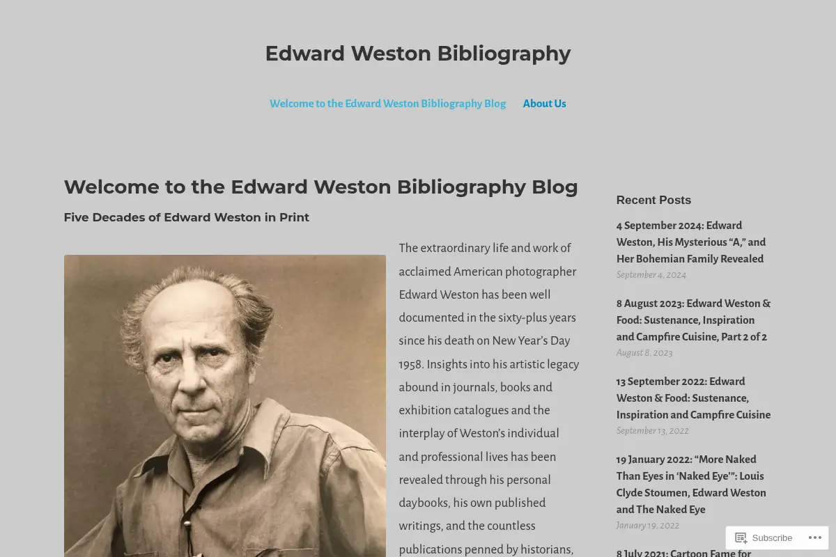 Edward Weston Bibliography