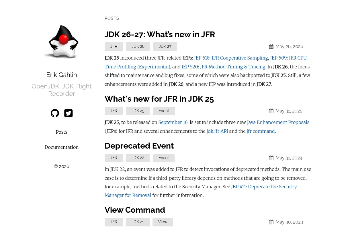 Erik Gahlin's Blog | JDK Flight Recorder, OpenJDK and Java