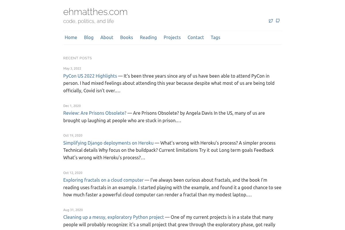 ehmatthes.com — code, politics, and life