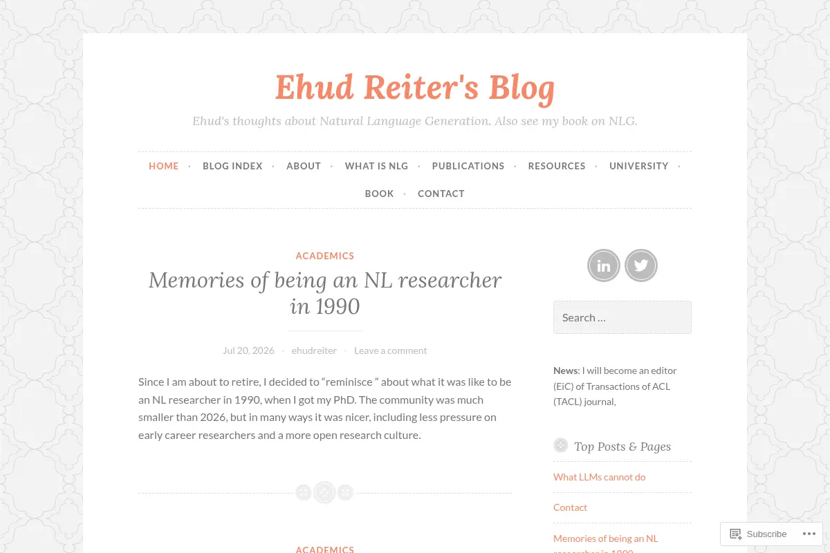 Ehud Reiter's Blog