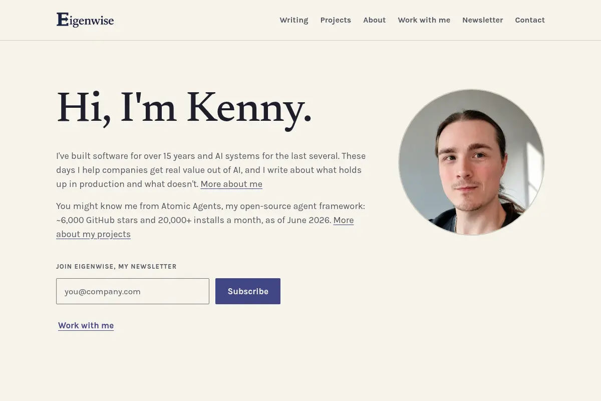 Kenny Vaneetvelde · Eigenwise