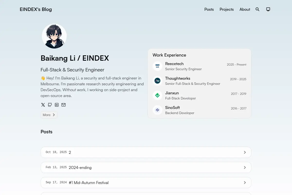 EINDEX's Blog
