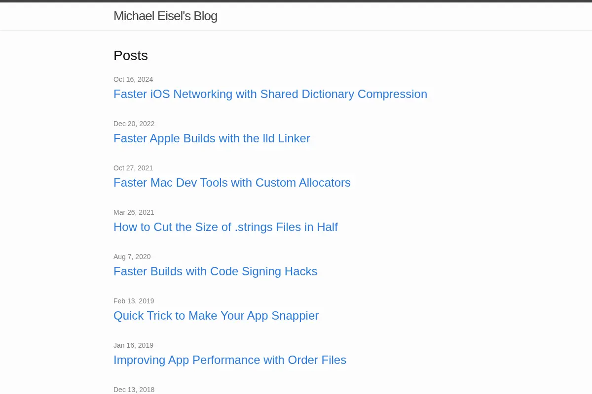 Michael Eisel's Blog